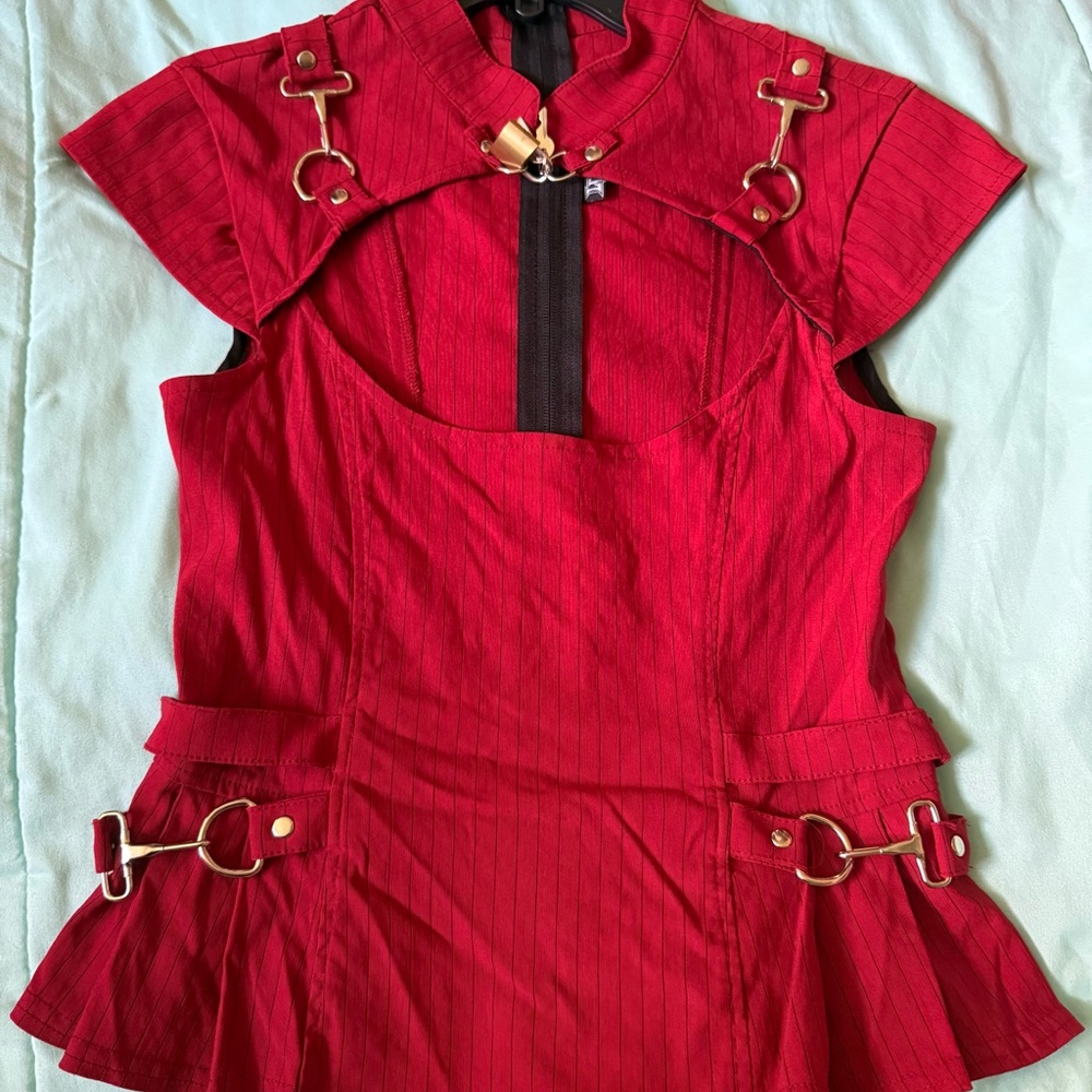Lip Service Red Gansta Pranksta top